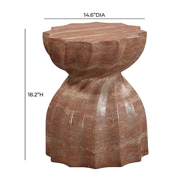 Outdoor Bonneau Red Garden Stool - Thumbnail - Image 6