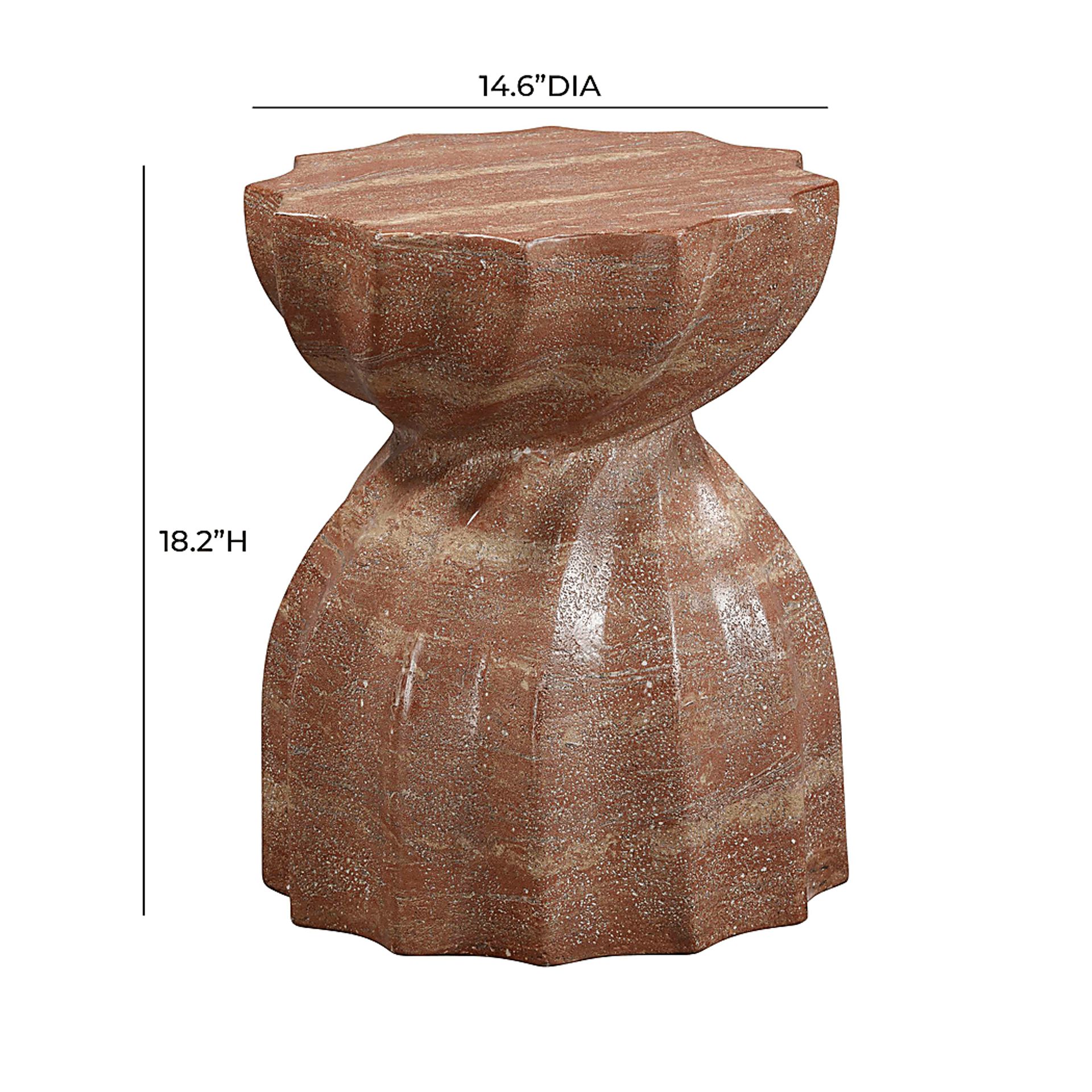 Outdoor Bonneau Red Garden Stool - Image 6
