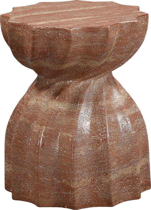Outdoor Bonneau Red Garden Stool - Thumbnail - Image 1
