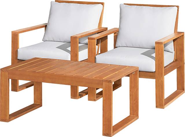Outdoor Bouganvillea Brown 3pc Seating Set - Thumbnail - Image 1