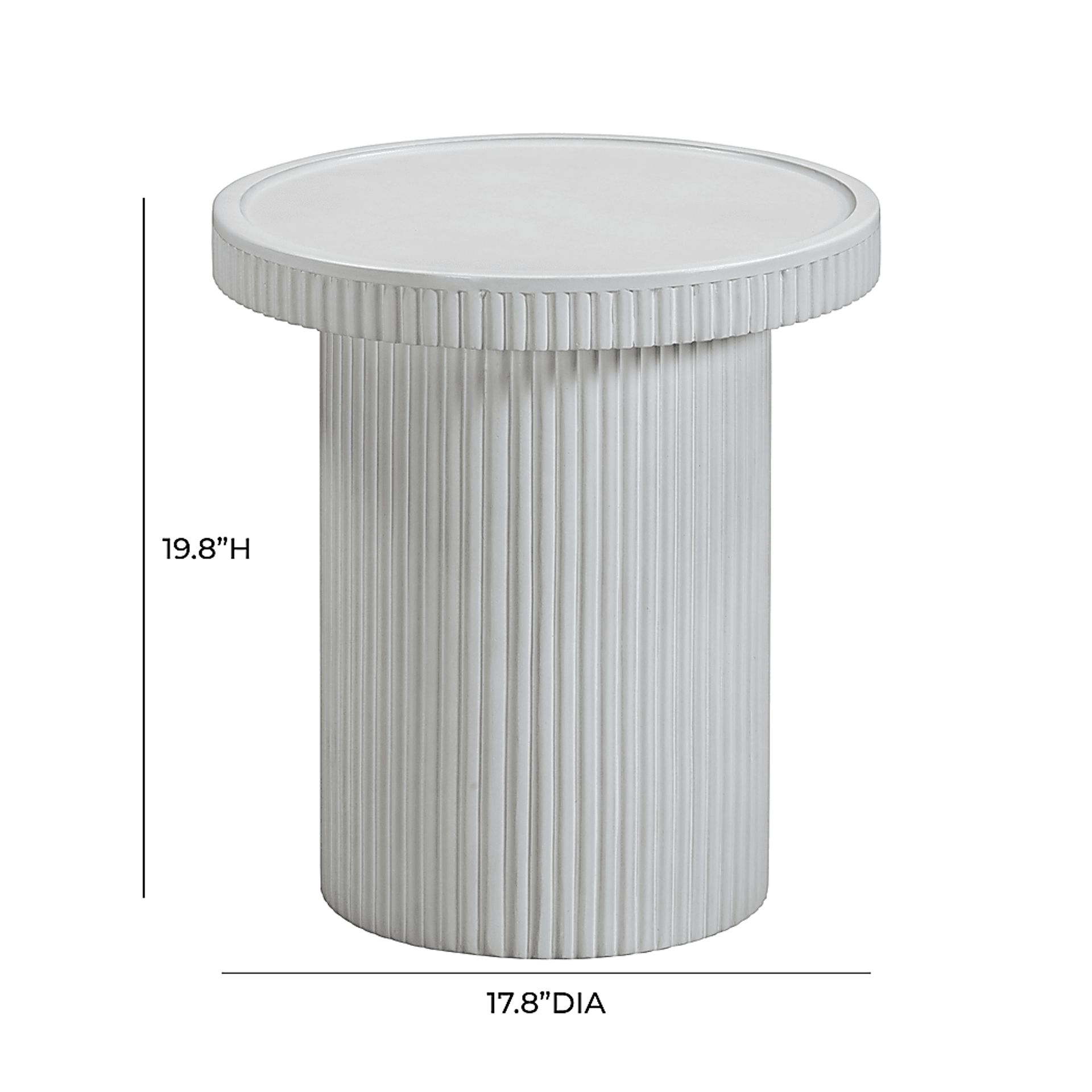 Outdoor Bowater White End Table - Image 7