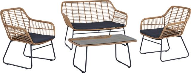 Outdoor Brahmay Gray 4 Pc Conversation Set - Thumbnail - Image 1
