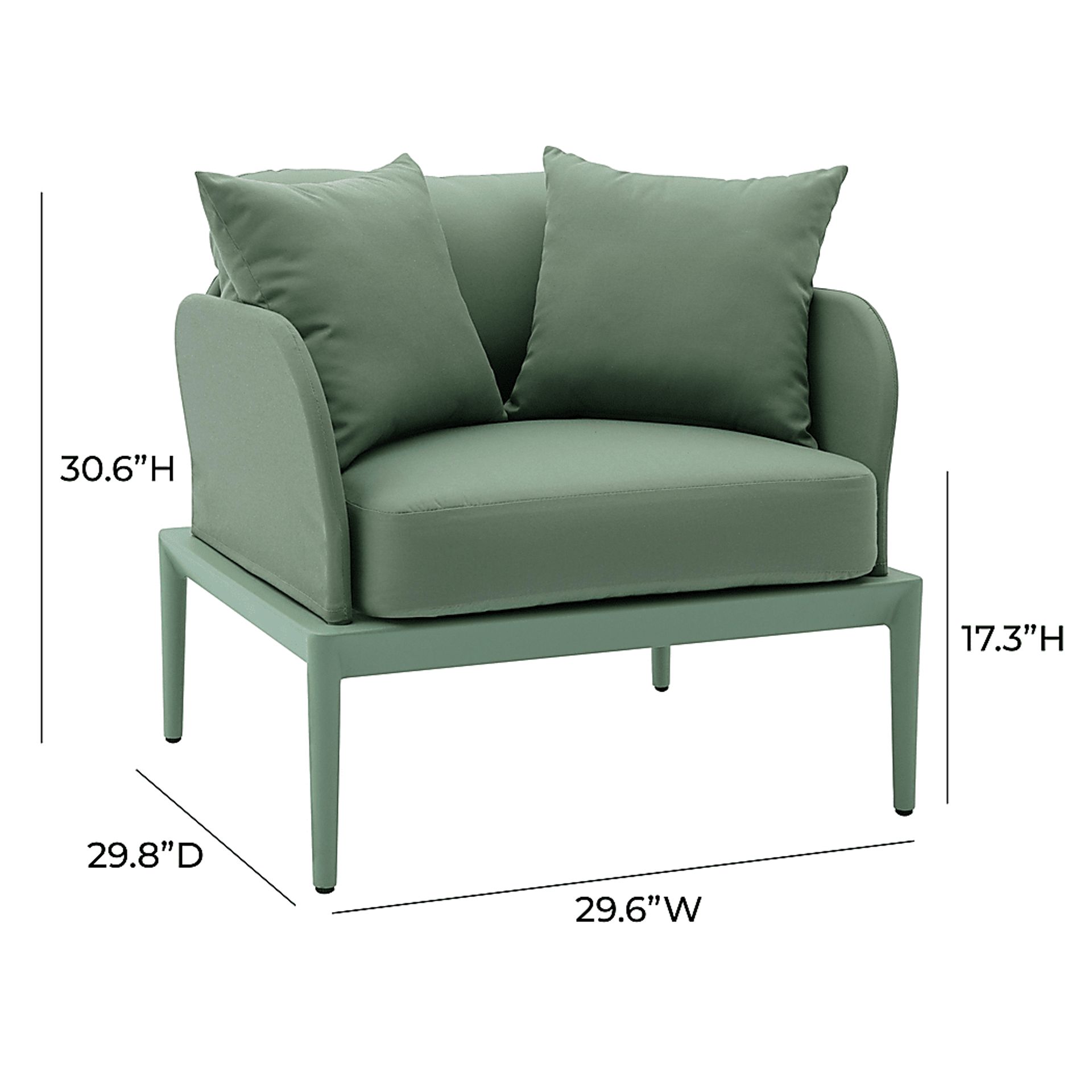 Outdoor Brenkman Green Arm Chair - Image 6