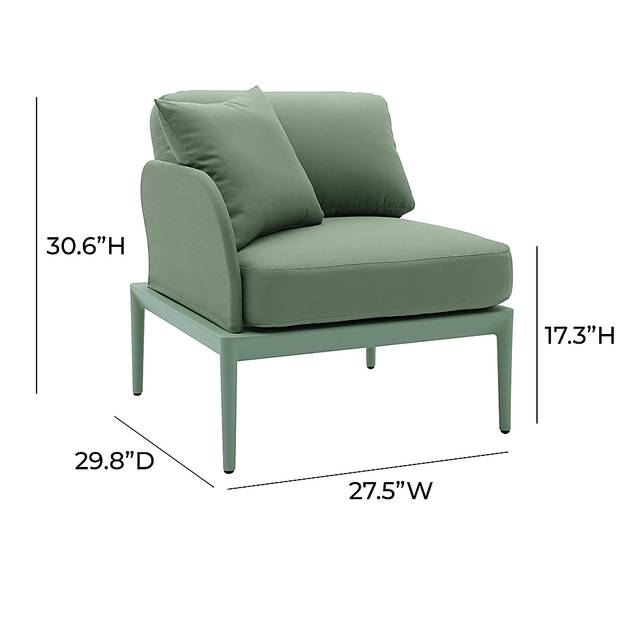 Outdoor Brenkman Green Left Corner Chair - Thumbnail - Image 6
