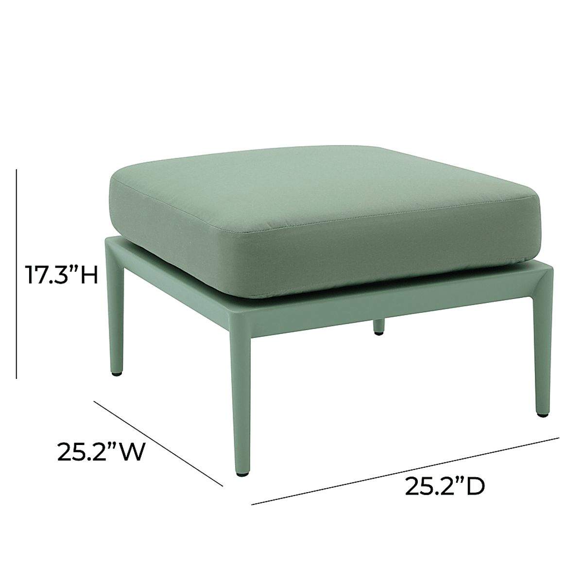 Brenkman Green Polyester Fabric Outdoor Ottoman | Rooms to Go
