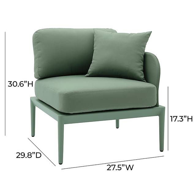Outdoor Brenkman Green Right Corner Chair - Thumbnail - Image 5