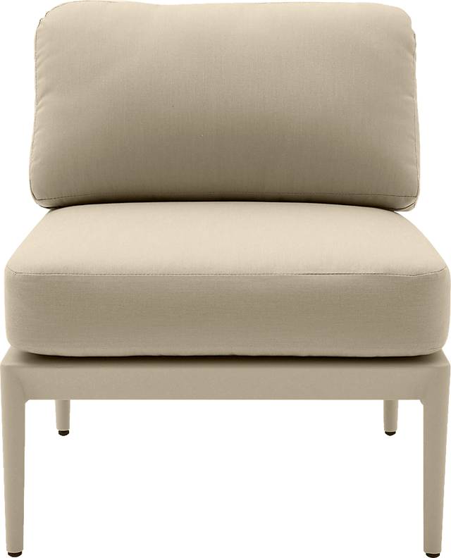 Outdoor Brenkman Taupe Armless Chair - Thumbnail - Image 2
