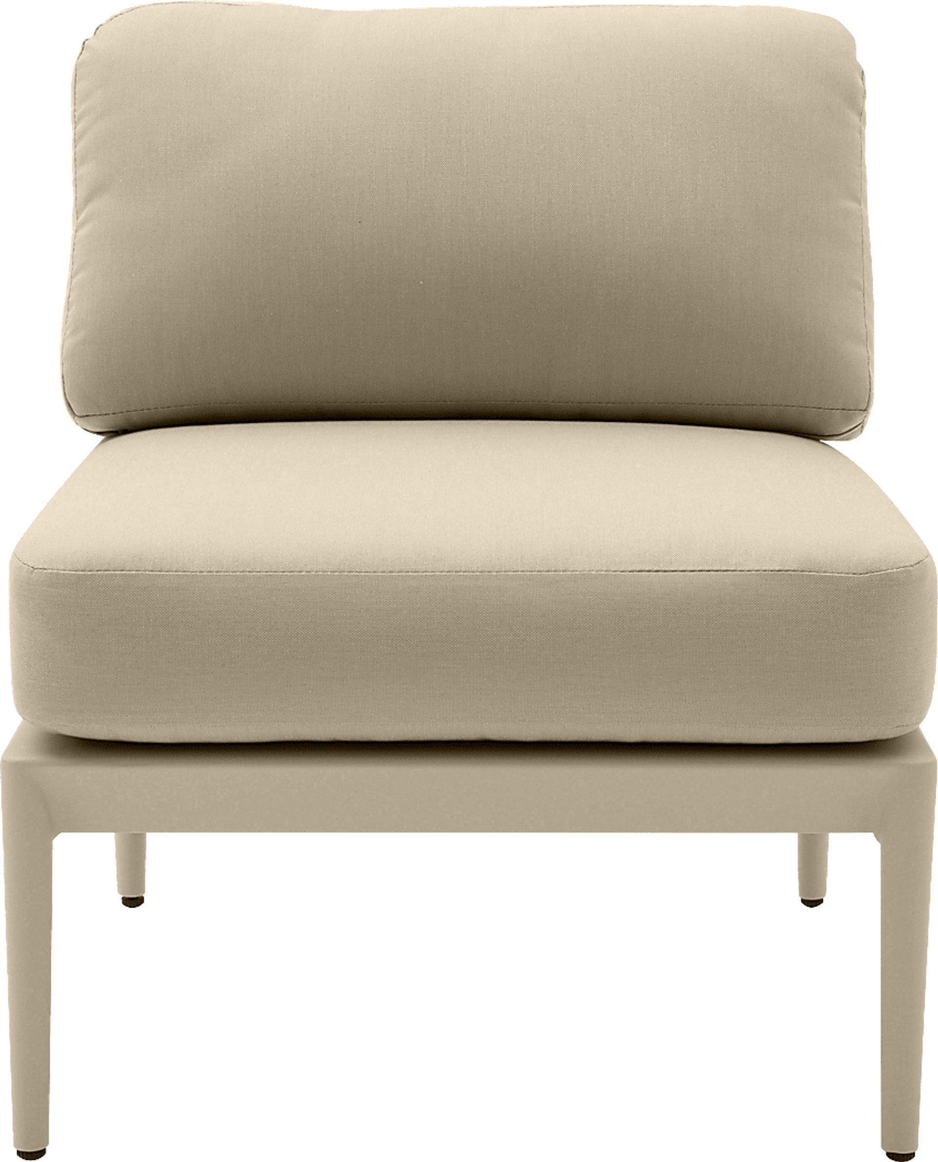 Outdoor Brenkman Taupe Armless Chair - Image 2