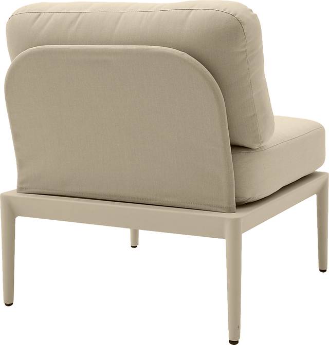 Outdoor Brenkman Taupe Armless Chair - Thumbnail - Image 4
