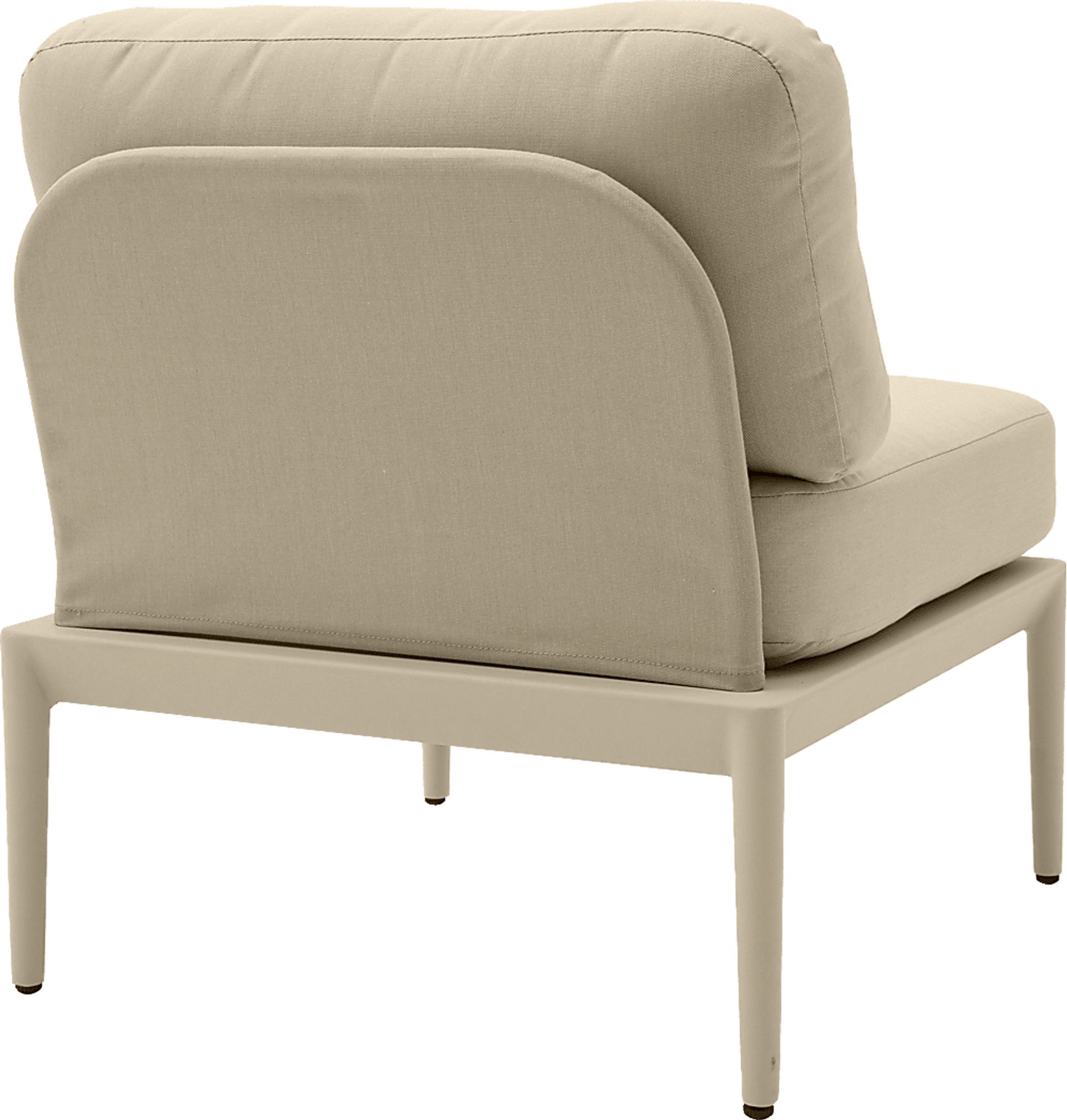 Outdoor Brenkman Taupe Armless Chair - Image 4