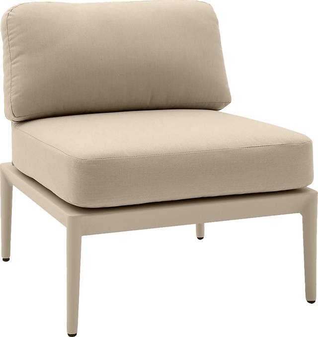 Outdoor Brenkman Taupe Armless Chair - Thumbnail - Image 1