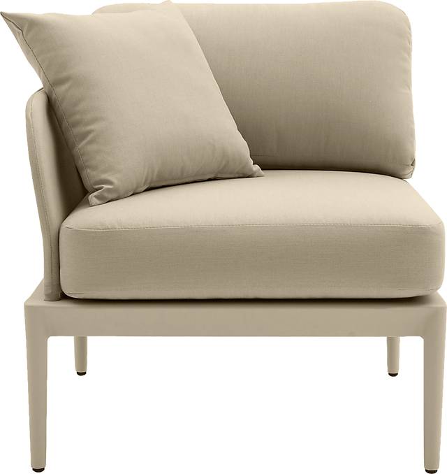 Outdoor Brenkman Taupe Left Corner Chair - Thumbnail - Image 2