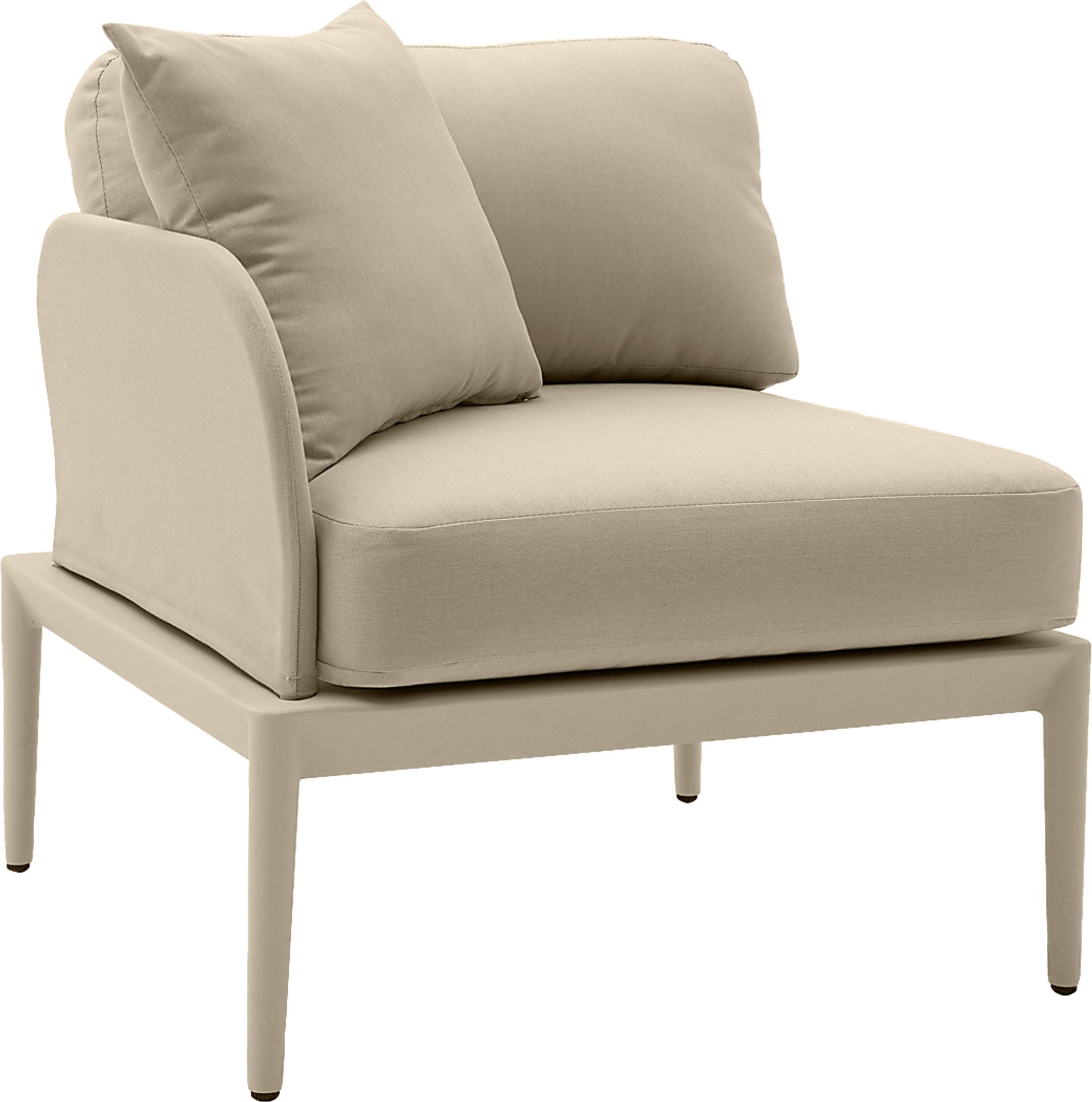 Outdoor Brenkman Taupe Left Corner Chair - Image 1