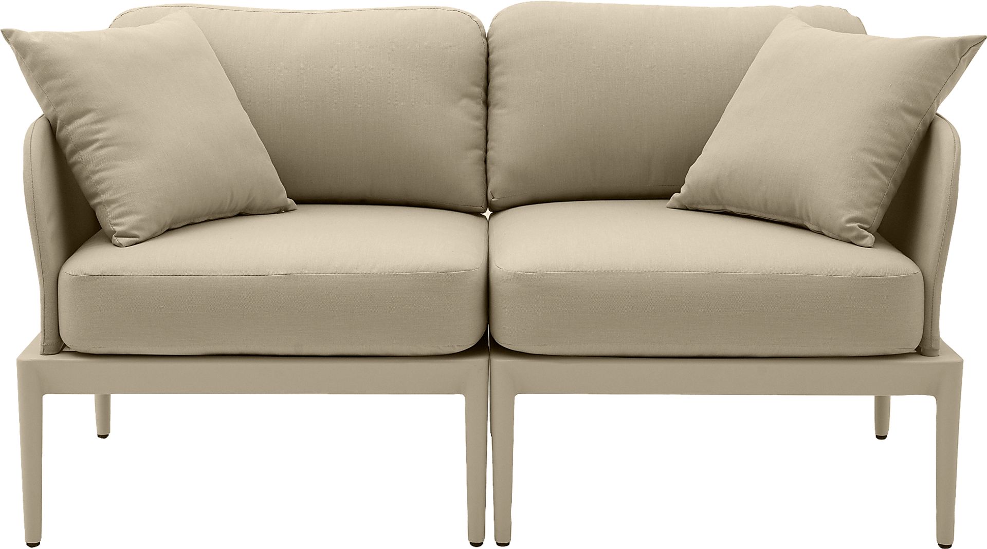Outdoor Brenkman Taupe Loveseat - Image 1