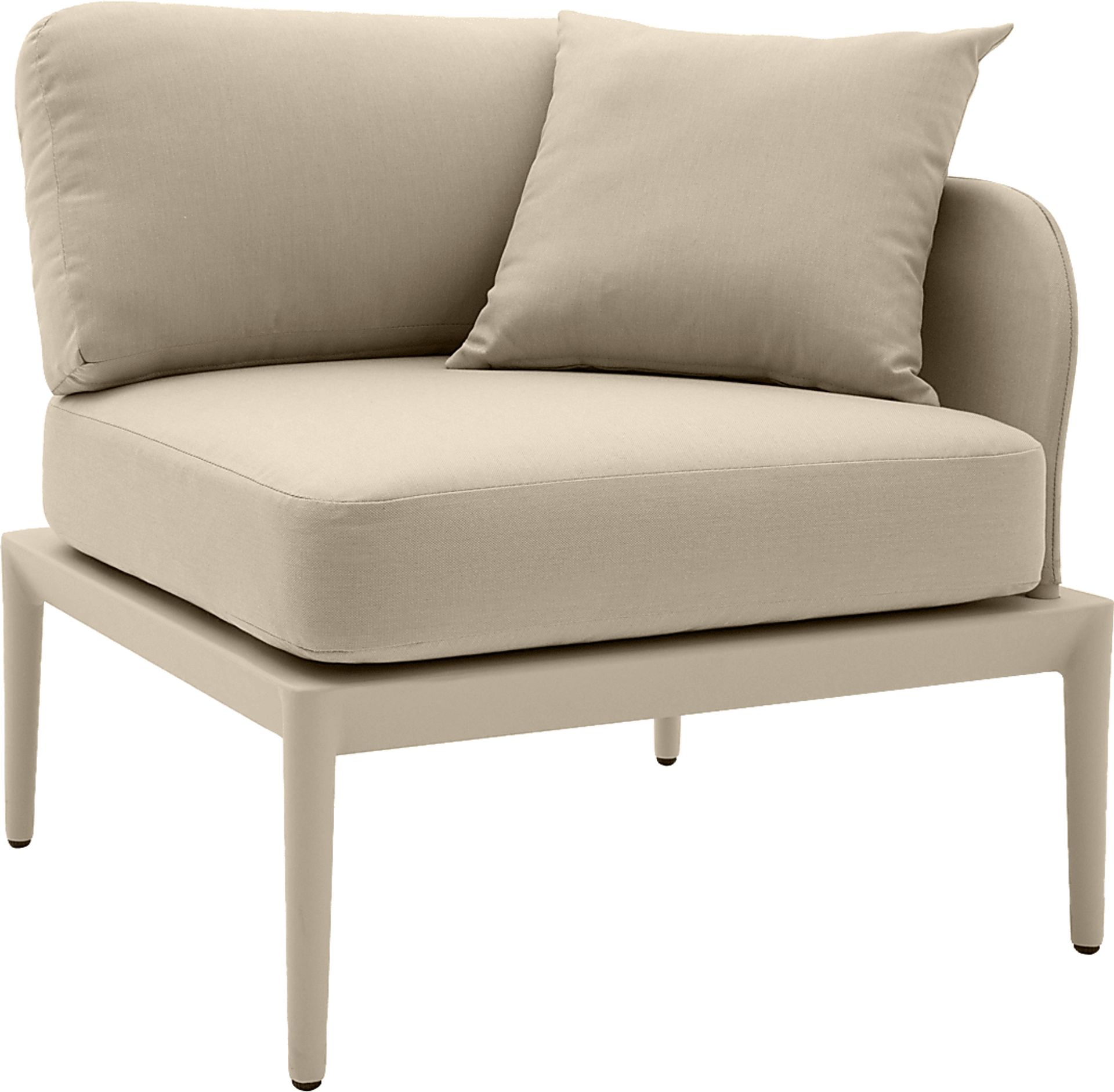 Outdoor Brenkman Taupe Right Corner Chair - Image 1