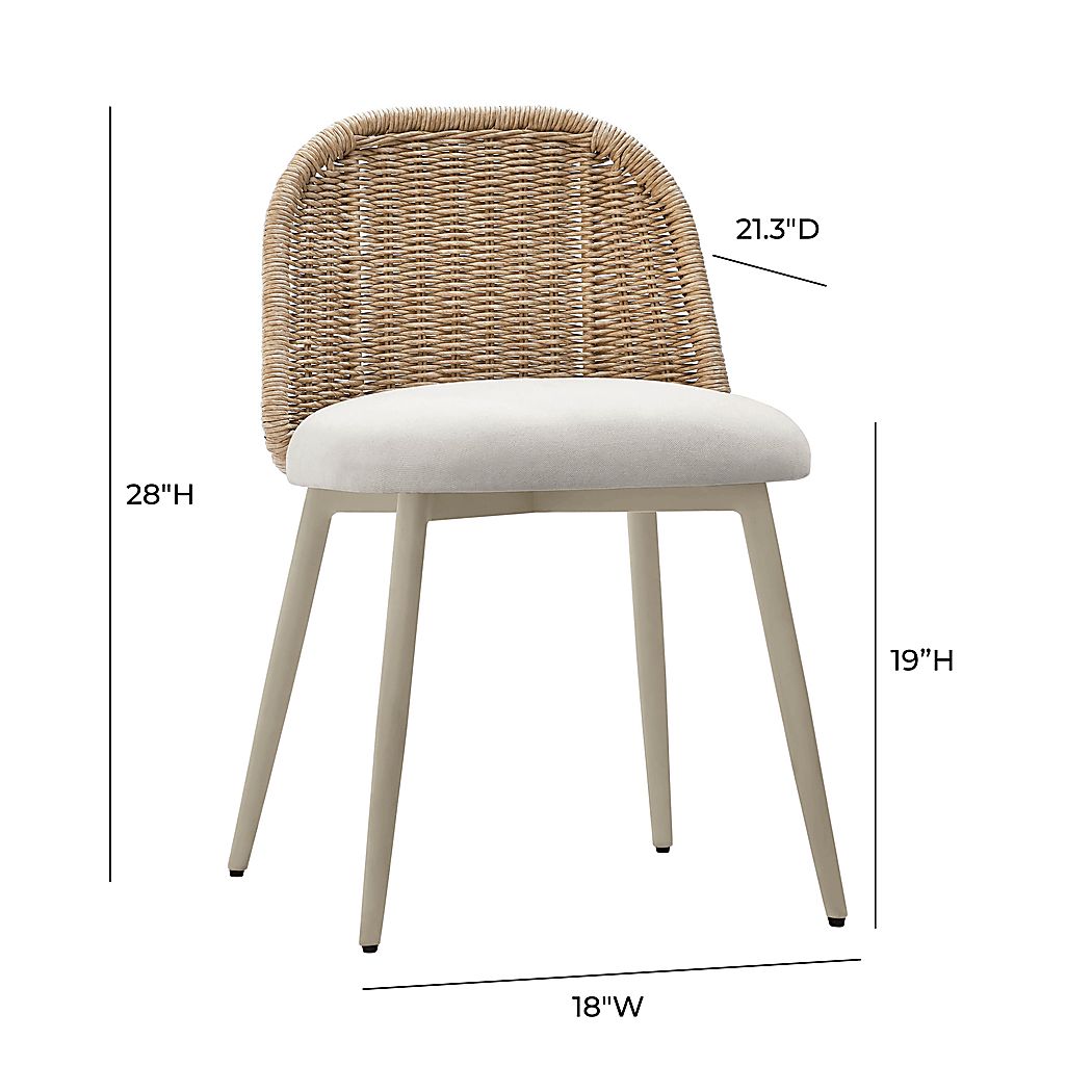 Outdoor Bresnahan Cream Side Chair - Thumbnail 4
