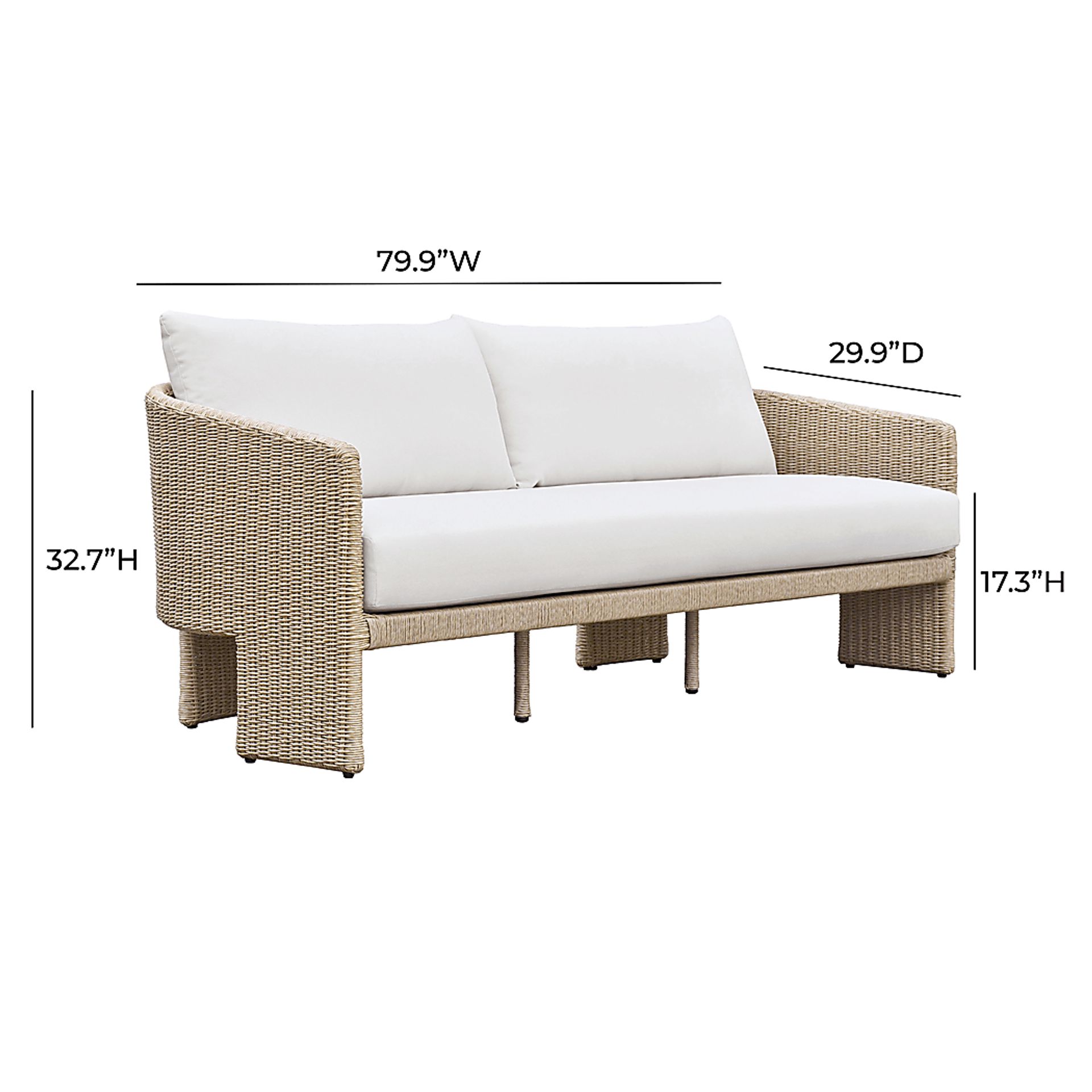 Outdoor Bresnahan Cream Sofa - Image 7