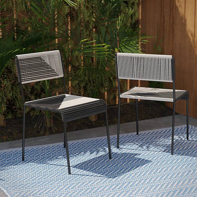Outdoor Briarbend Black Chair Set of 2 - Thumbnail - Image 2