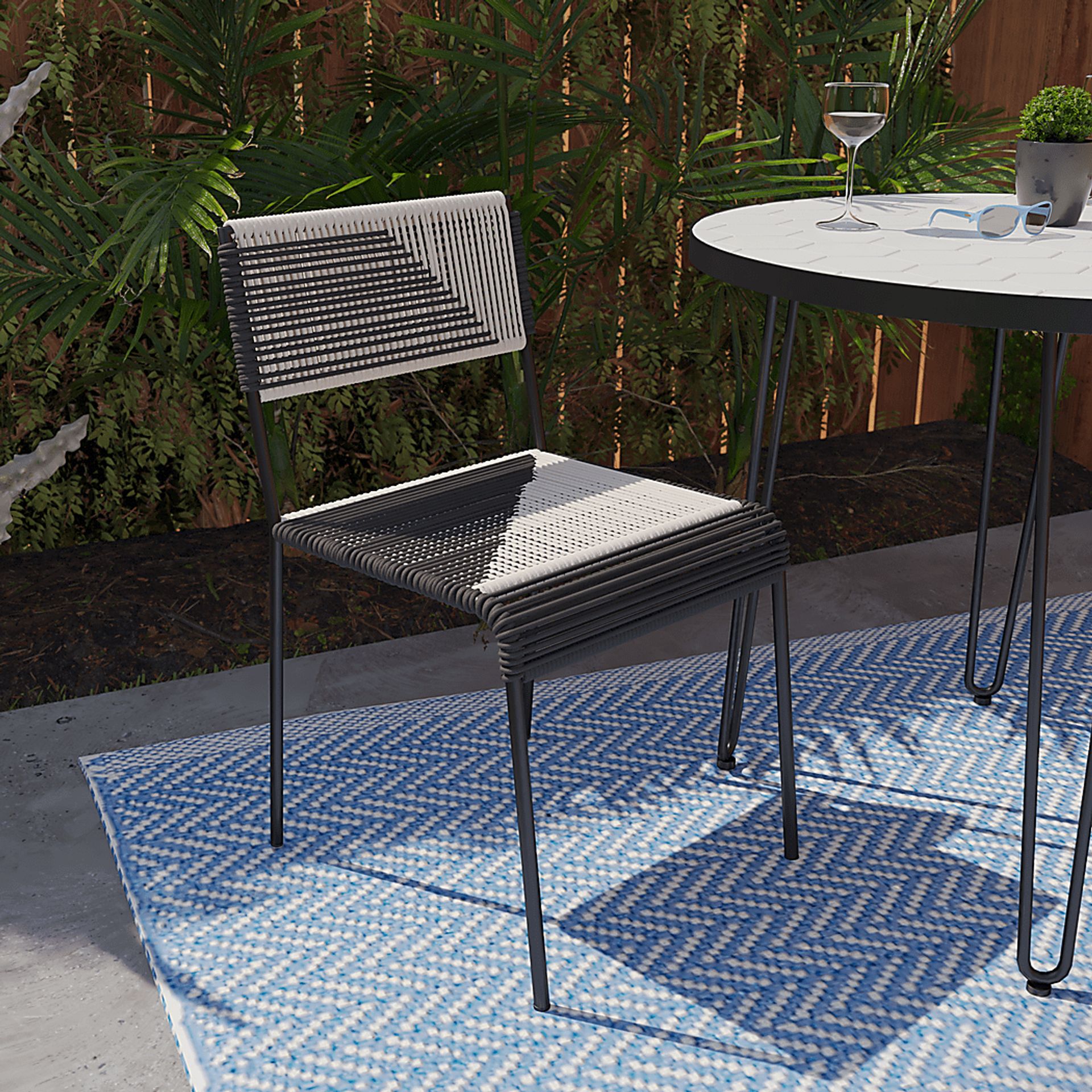 Outdoor Briarbend Black Chair Set of 2 - Image 3