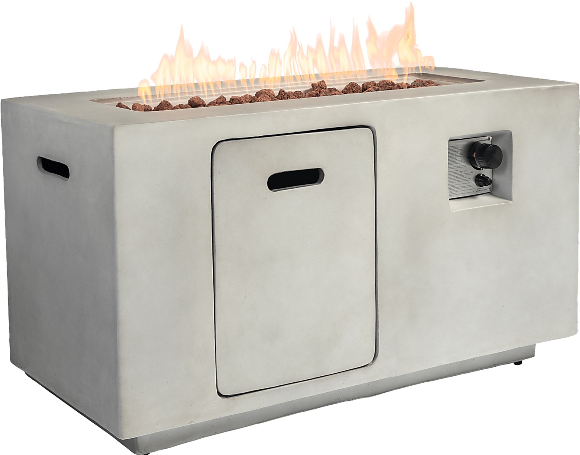 Outdoor Brushwood Gray Gas Fire Pit - Image 4