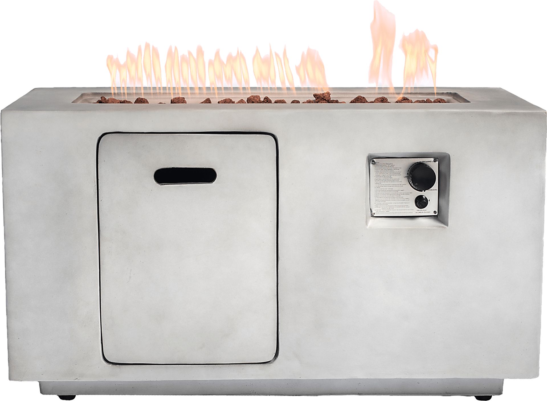 Outdoor Brushwood Gray Gas Fire Pit - Image 6