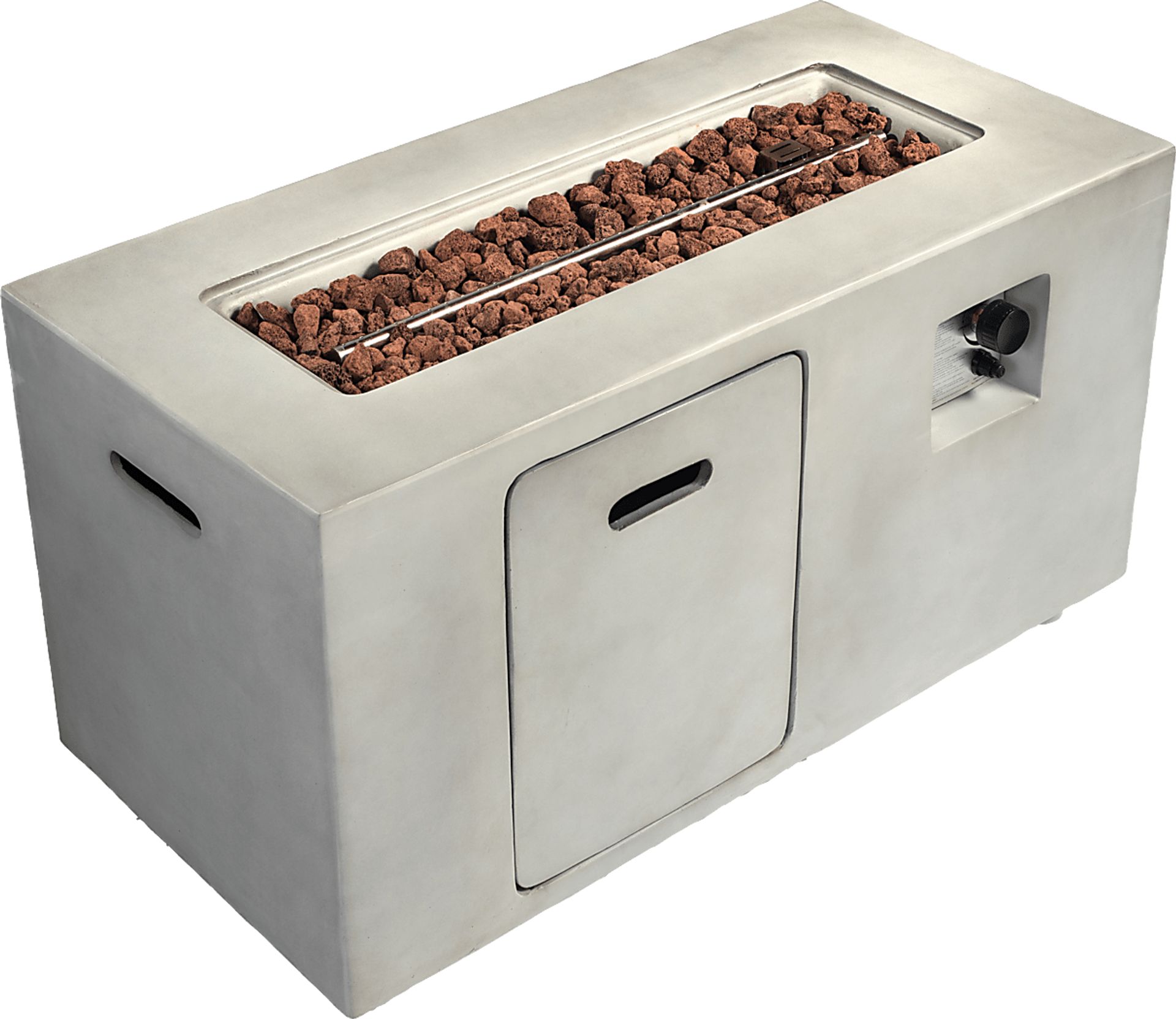 Outdoor Brushwood Gray Gas Fire Pit - Image 9