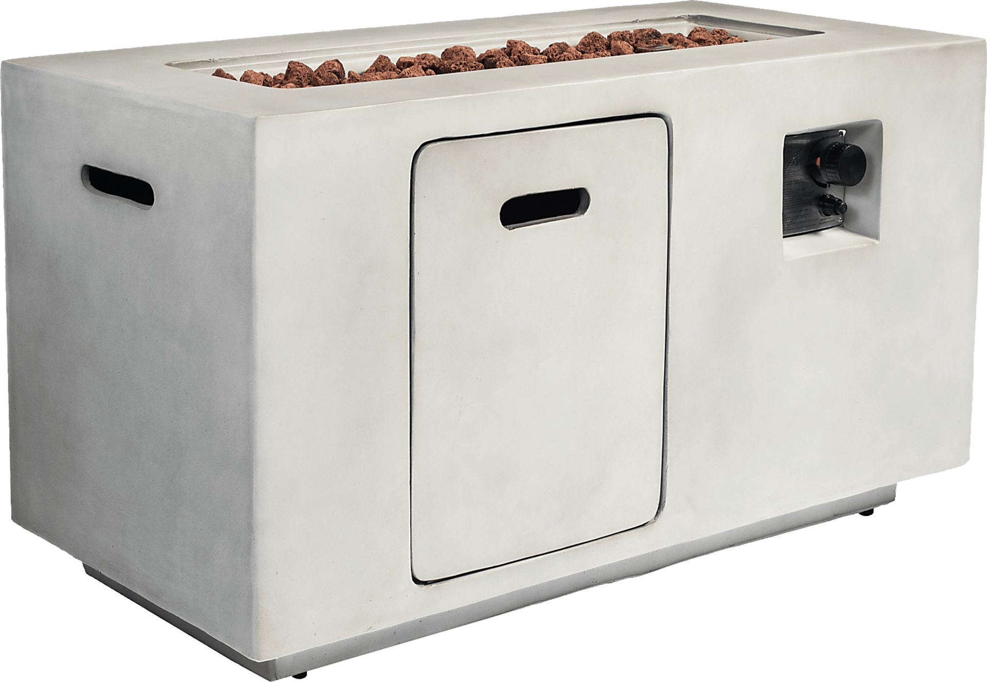 Outdoor Brushwood Gray Gas Fire Pit - Image 1