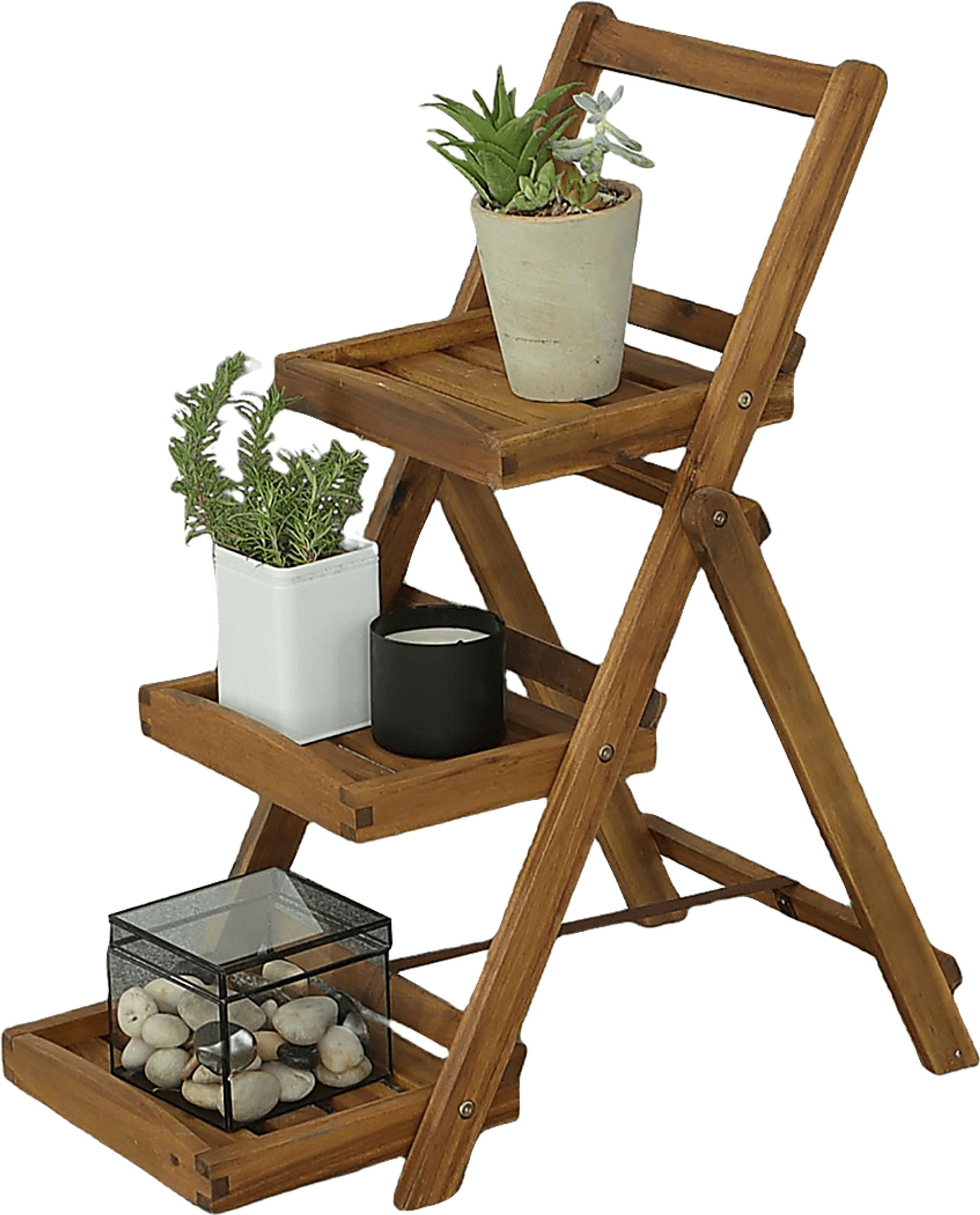 Outdoor Burgee Brown Planter Shelf - Image 2