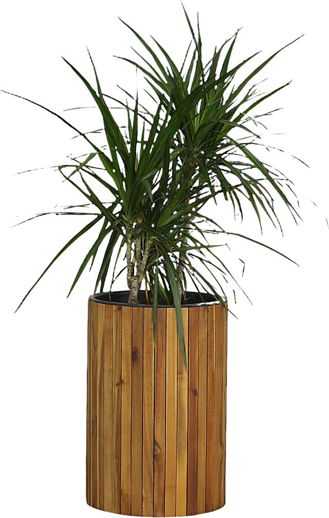 Outdoor Burgee Brown Round Planter - Thumbnail - Image 2