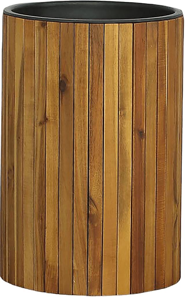 Outdoor Burgee Brown Round Planter - Thumbnail - Image 1