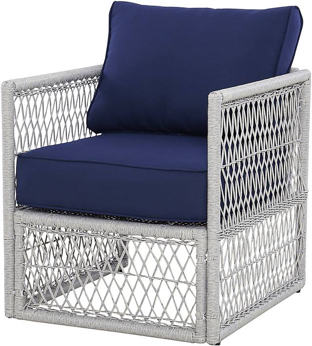 Outdoor Burkholder Blue Accent Chair, Set of 2 - Thumbnail - Image 4