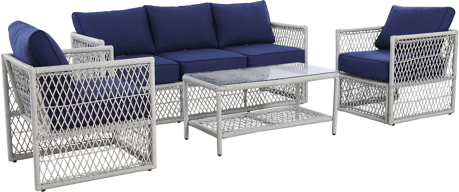 Outdoor Burkholder Blue Accent Chair, Set of 2 - Image 7