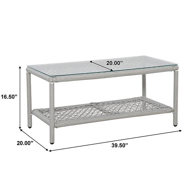 Outdoor Burkholder Blue Sectional and Cocktail Table - Thumbnail - Image 9