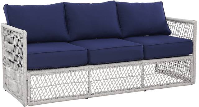 Outdoor Burkholder Blue Sofa - Thumbnail - Image 2