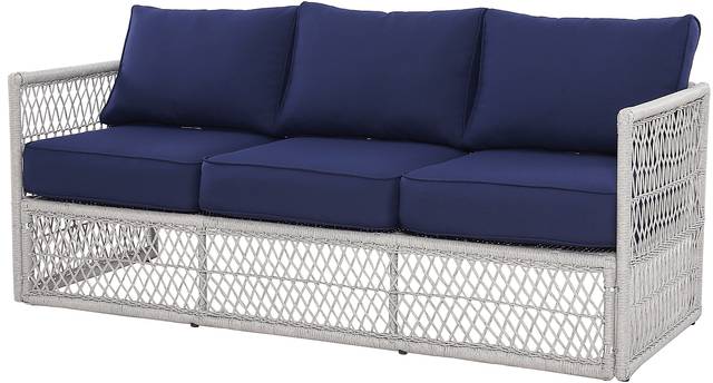 Outdoor Burkholder Blue Sofa - Thumbnail - Image 3