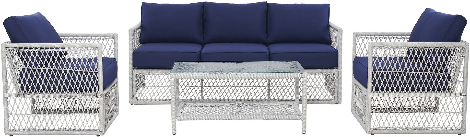 Outdoor Burkholder Blue Sofa - Image 5