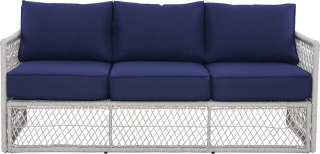 Outdoor Burkholder Blue Sofa - Thumbnail - Image 1