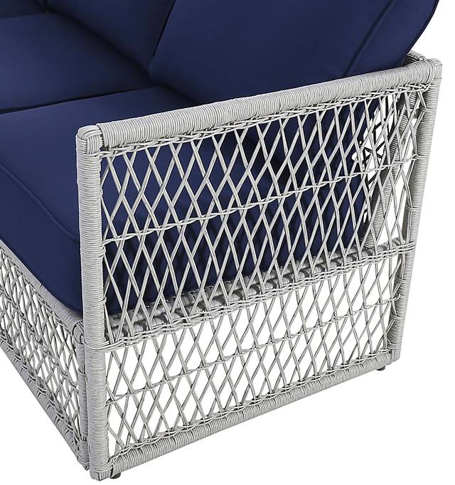 Outdoor Burkholder Blue Sofa - Thumbnail - Image 5