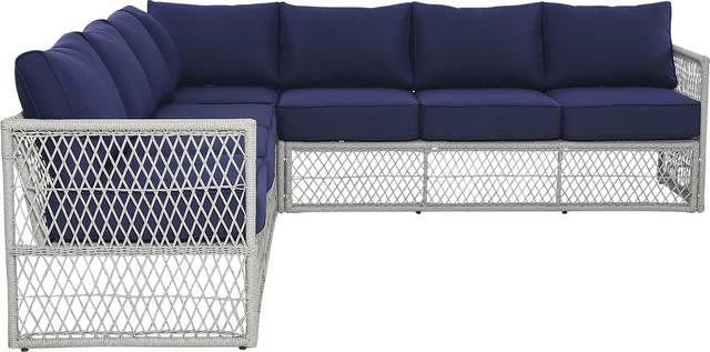 Outdoor Burkholder Blue Sofa - Thumbnail - Image 1