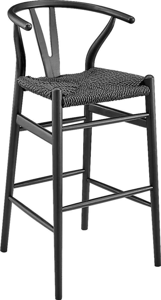 Outdoor Byrnwood Black Barstool - Thumbnail - Image 1