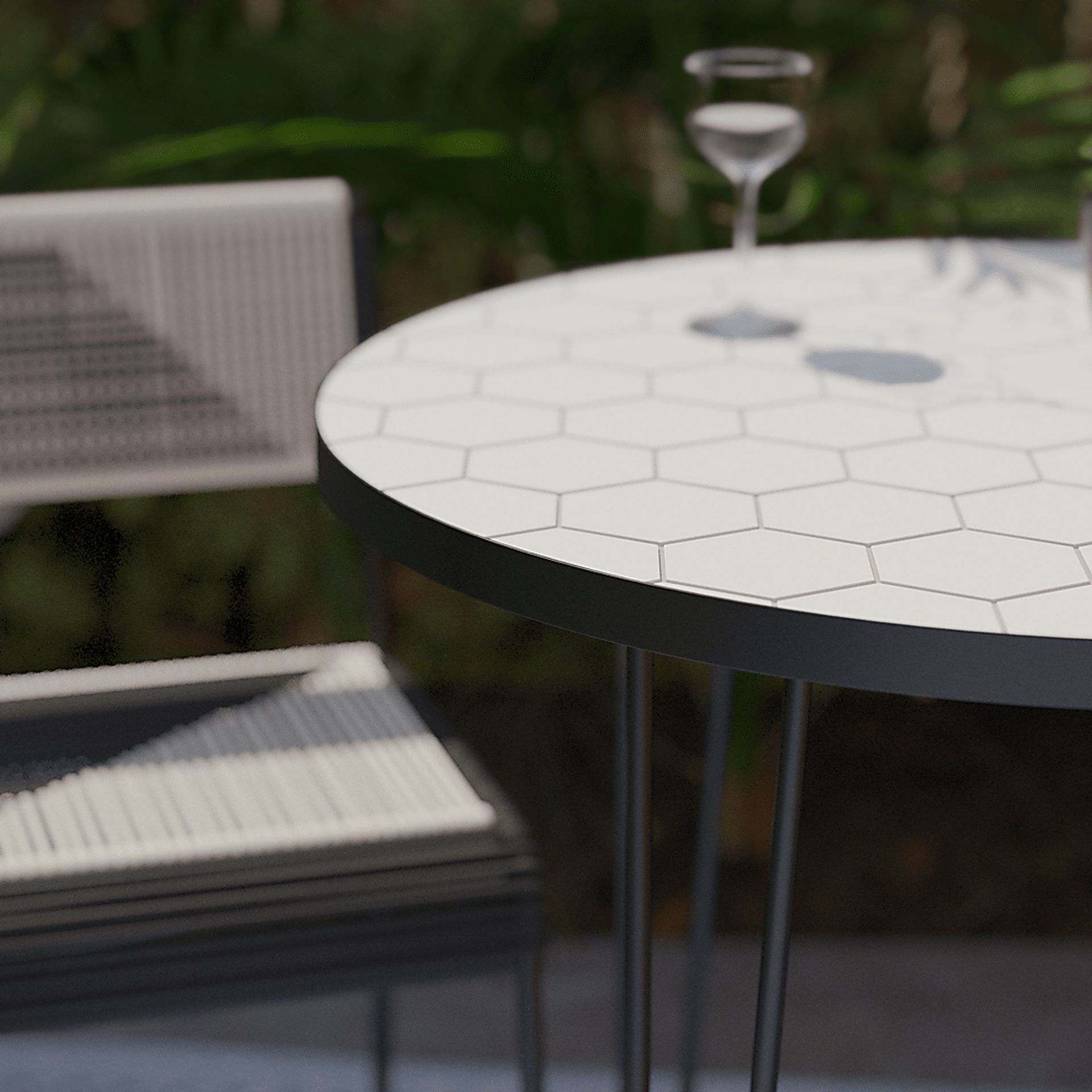 Outdoor Caillouet Black Bistro Table - Image 6