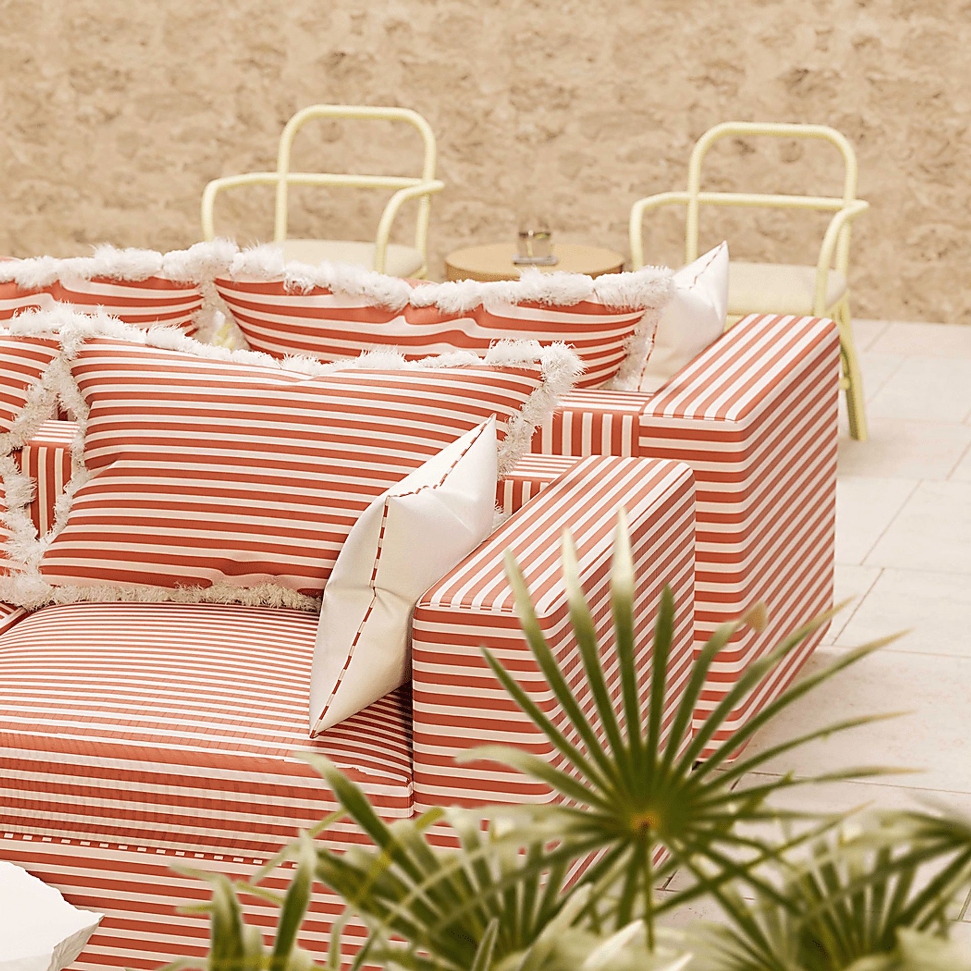 Outdoor Calamus Coral Sofa - Image 2