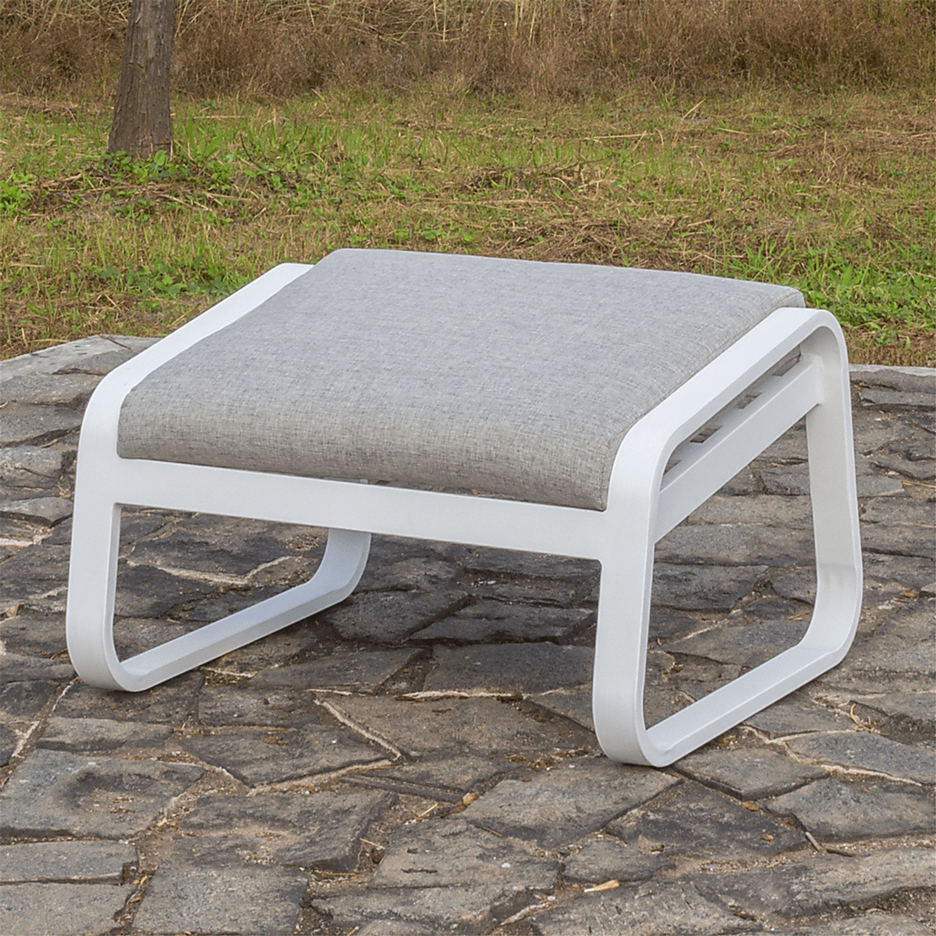 Outdoor Calixte Gray Ottoman, Set of 2 - Image 2