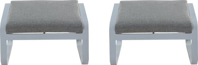 Outdoor Calixte Gray Ottoman, Set of 2 - Thumbnail - Image 1