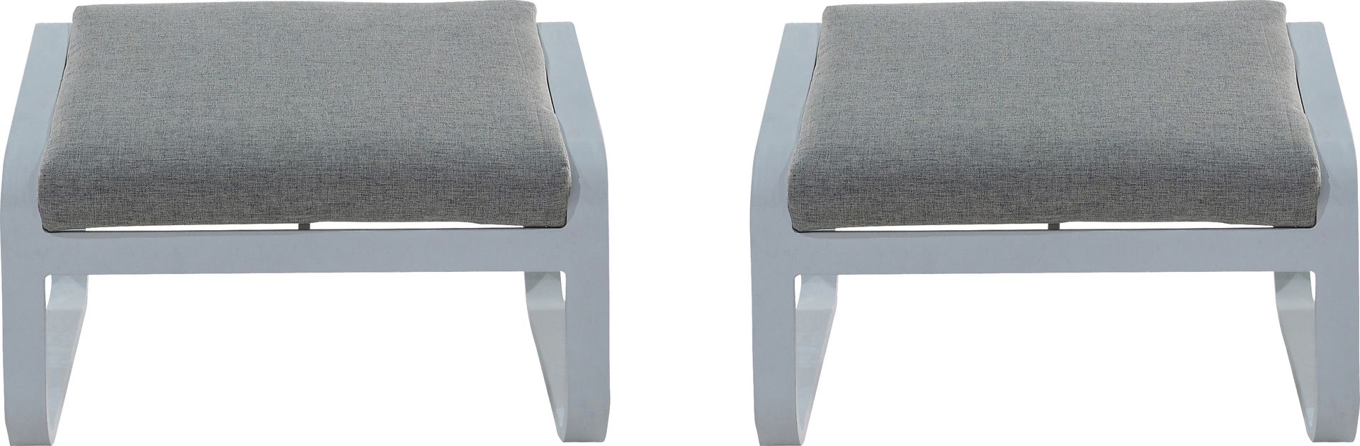 Outdoor Calixte Gray Ottoman, Set of 2 - Image 1