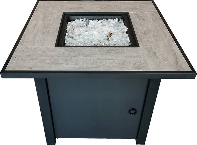 Outdoor Canney Black Gas Fire Pit - Thumbnail - Image 14