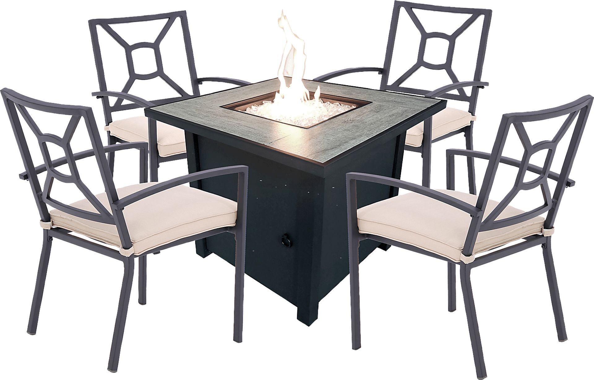 Outdoor Canney Black Gas Fire Pit - Image 3