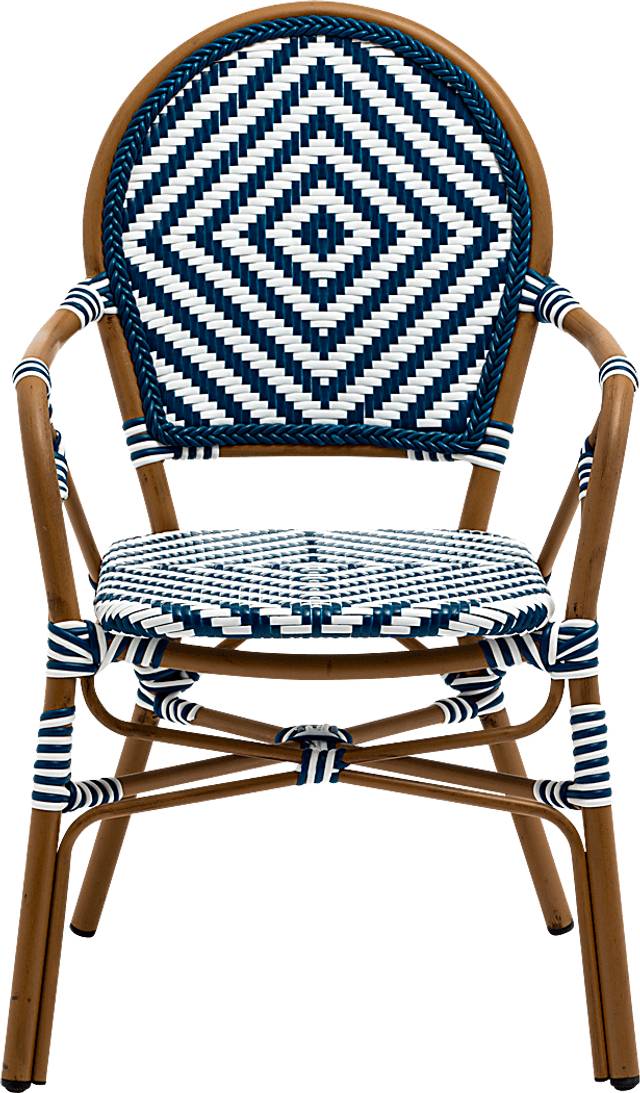 Outdoor Carriageton Blue Arm Chair, Set of 2 - Thumbnail - Image 5