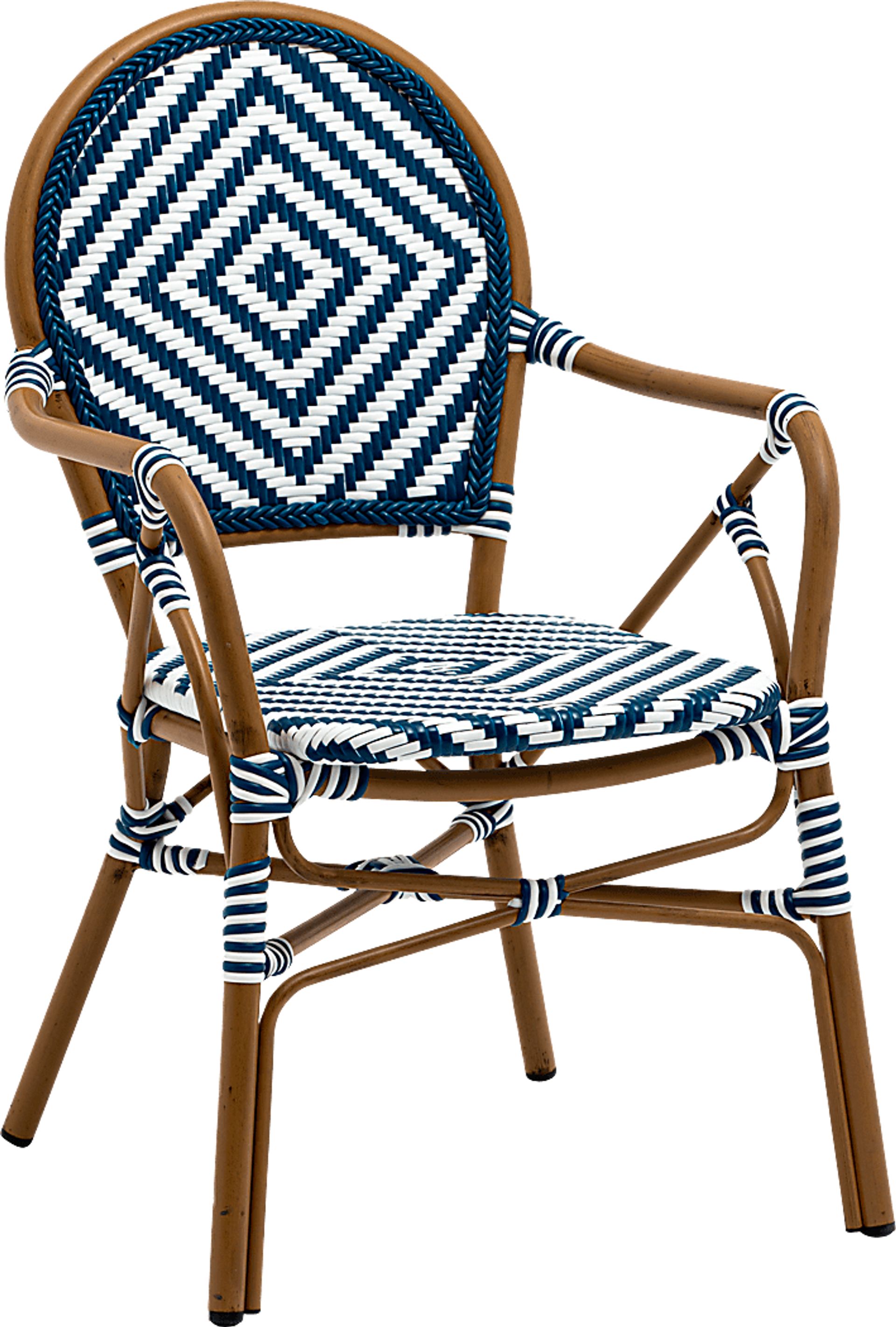 Outdoor Carriageton Blue Arm Chair, Set of 2 - Image 6