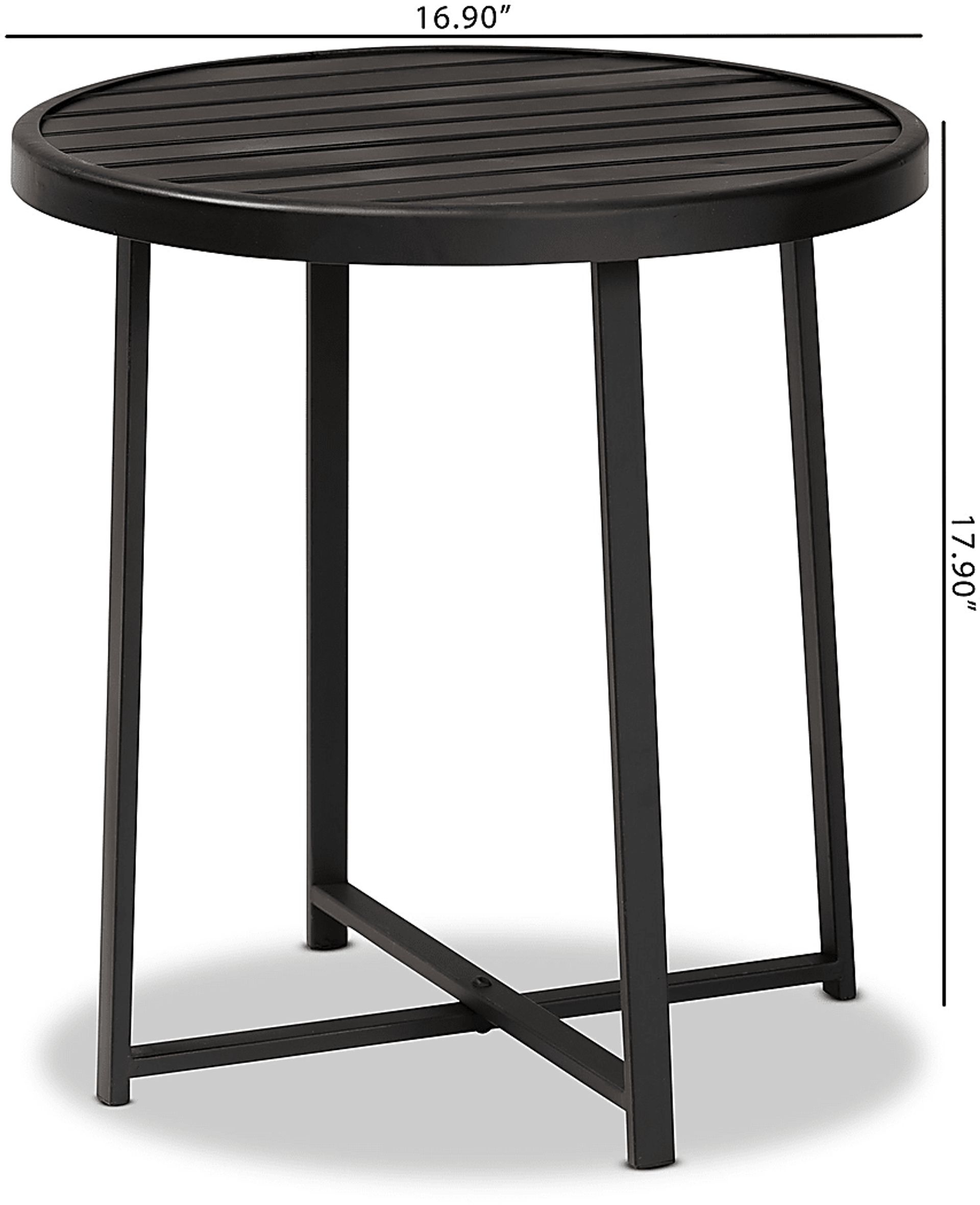 Outdoor Catlina Black Side Table - Image 7